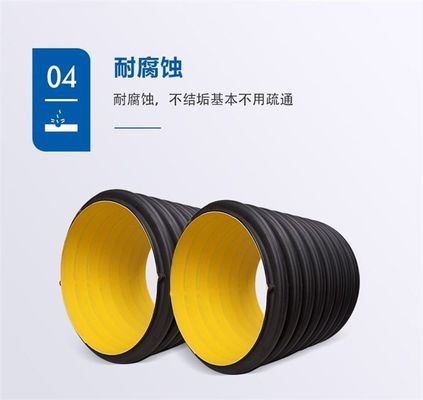 ISO HDPE gegolfde rioolbuizen dubbele wand voor constructie