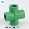 OBM ODM PPR Equal Cross Tee Pipe Fitting Chemische Weerstand