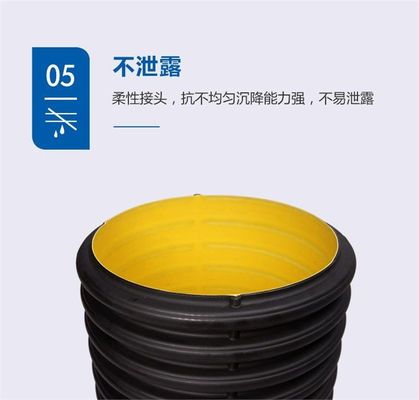 ISO HDPE gegolfde rioolbuizen dubbele wand voor constructie